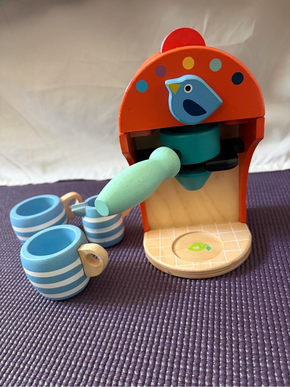 ☕️EUC Toy cappuccino machine - Tender Leaf Toys - wood toy Montessori style play - Picture 4 of 6